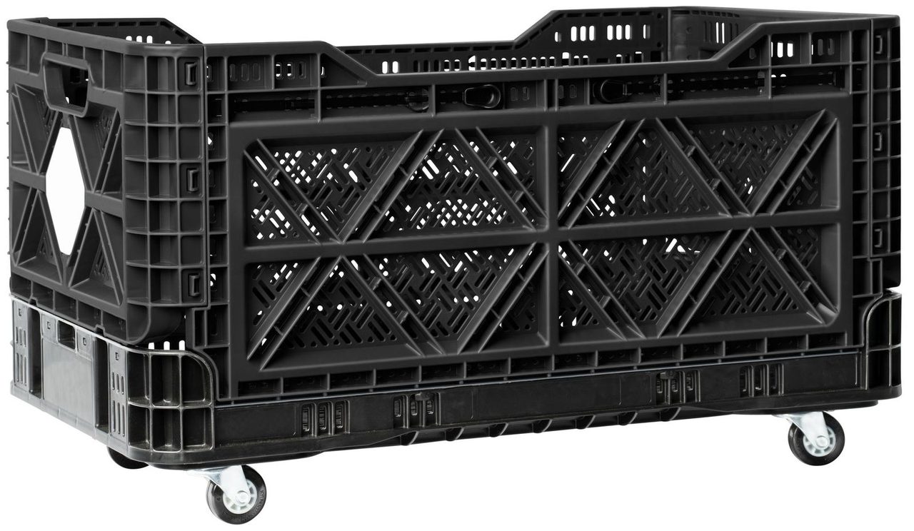 Klappbare FairFoxBox-Roll-Box mit vier Rollen für schwere Lasten